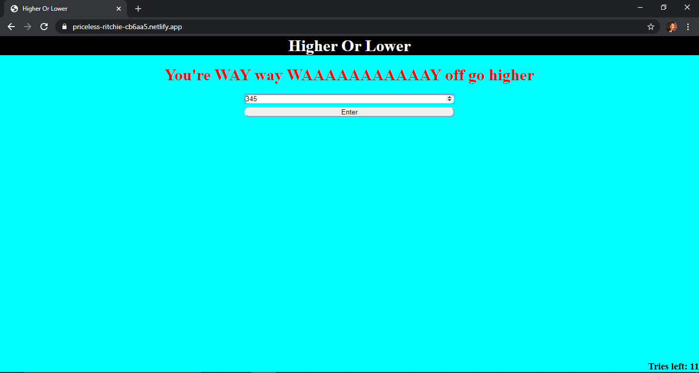 Higher Or Lower